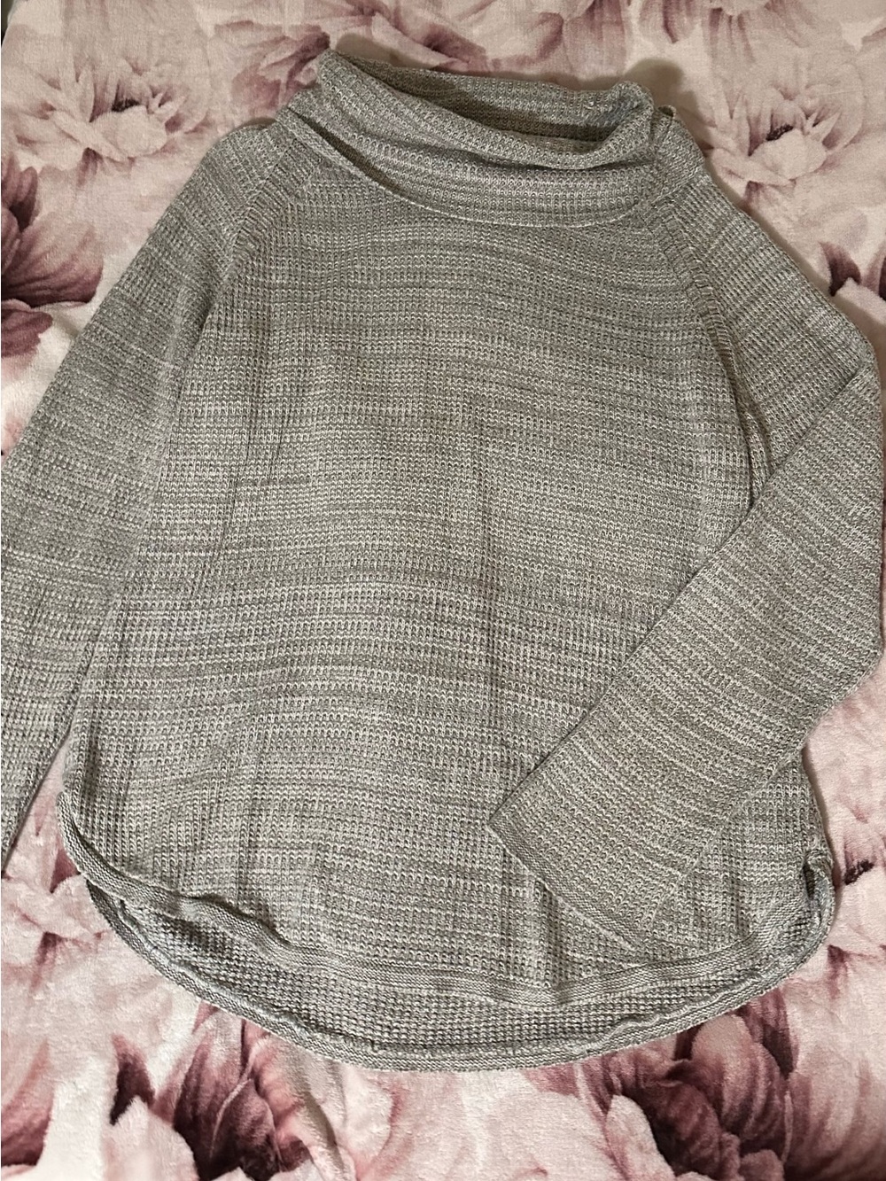 eight eight eight Heather Gray Cowl Neck Knit Sweater